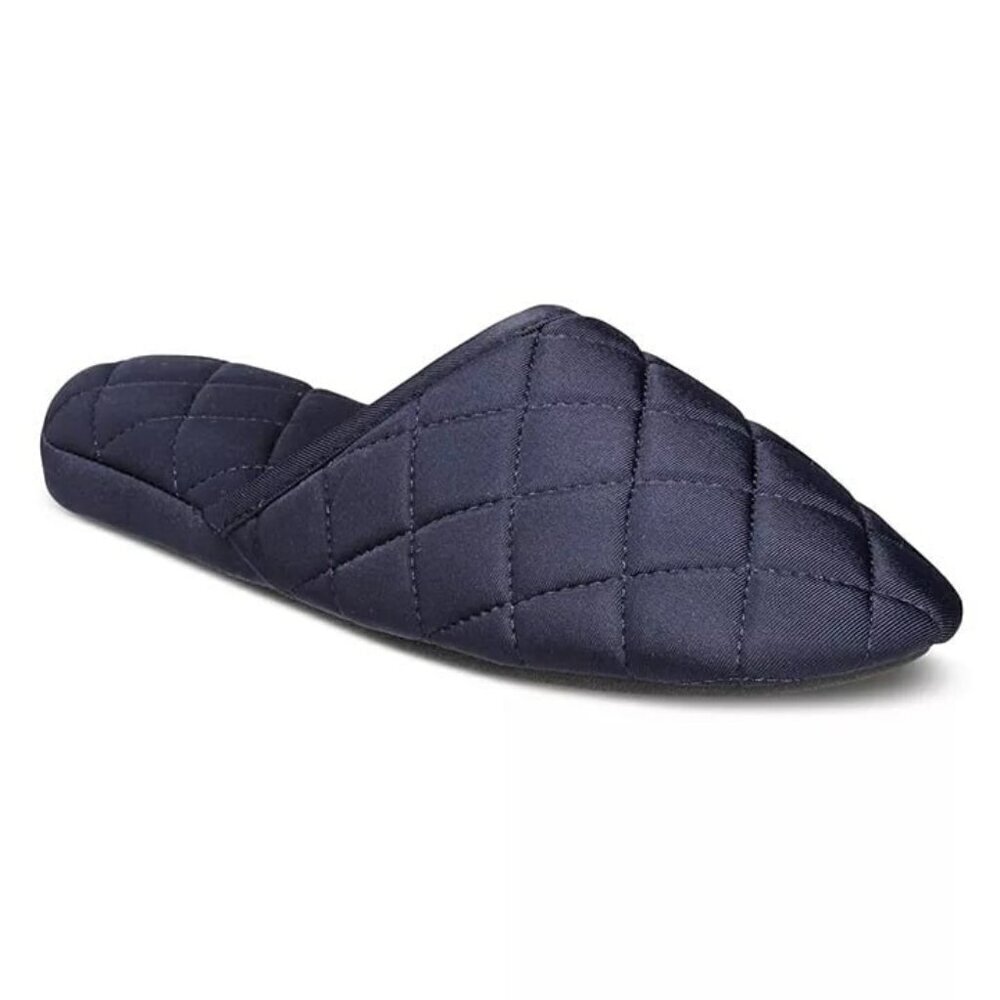 Charter Club Women's Quilted Slippers Indigo Sea Size M (7-8) MSRP $35